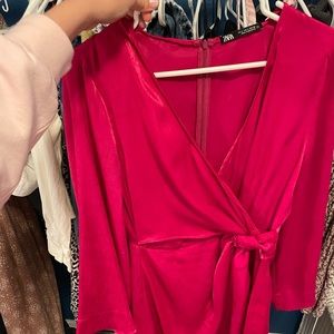 Zara Hot Pink Silk Dress